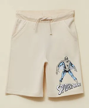 LC Waikiki Spiderman Organic Cotton Shorts - Beige