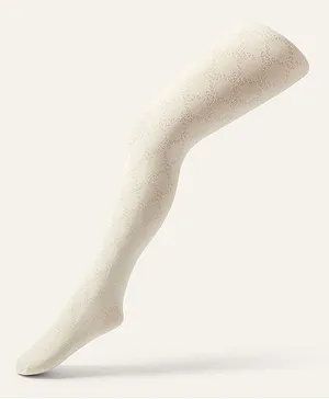 Monsoon Children Plush Diamond Tights - Ivory