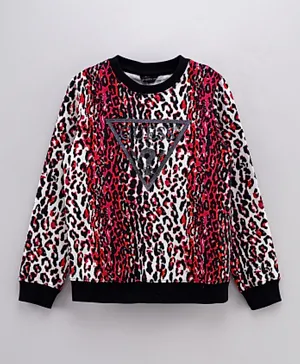 Guess Kids Cheetah Print Sweatshirt - Multicolor