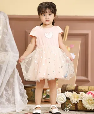 Smart Baby Embellished Party Dress - Pink
