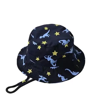 ذا جيرل كاب قبعة بنمط الديناصور المطبوع - أزرق داكن
