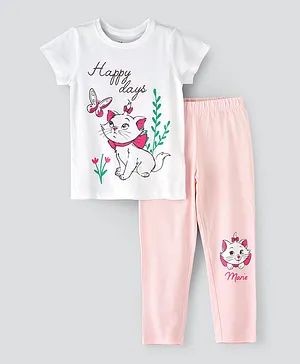 UrbanHaul X Disney Marie Pyjama Set - White & Pink