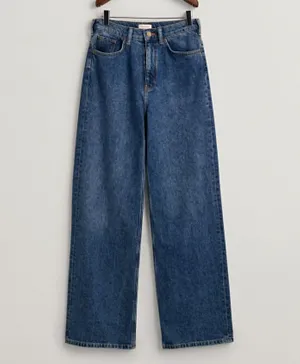 Gant Full Length Wide Fit Jeans - Semi Light Blue