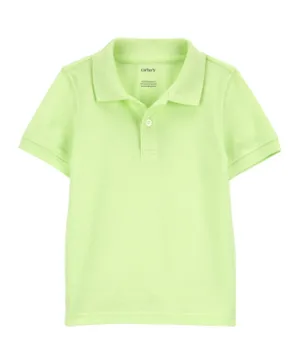 Carter's Ribbed Collar Polo Shirt - Lime