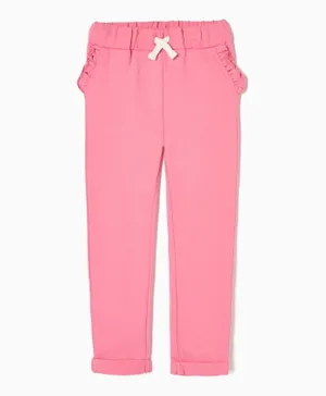 Zippy Ruffle Pocket Pants - Pink