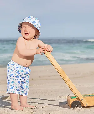 JoJo Maman Bebe Turtle Swim Shorts - Ocean