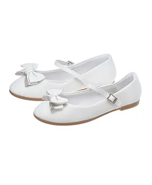 Klin Bow Ballerinas - White