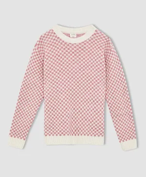 DeFacto Round Neck Sweater - Pink