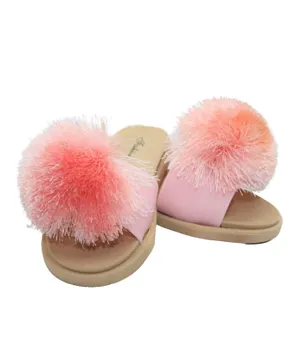 Babyqlo Pom Pom Feature Funky Slides - Pink