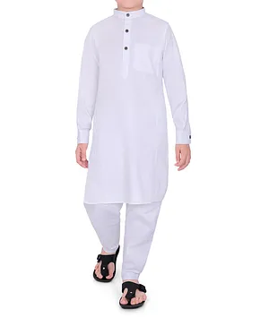 Mashroo Kali Kurta - White