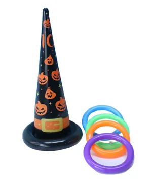 Mad Costumes Witch Hat Ring Toss Game Halloween Accessory - Black