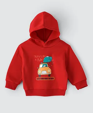 Lamar Kids Travelling Is Fun Hoodie - Red