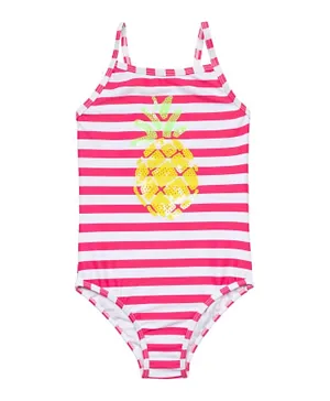 Minoti Pineapple Swimsuit - Pink