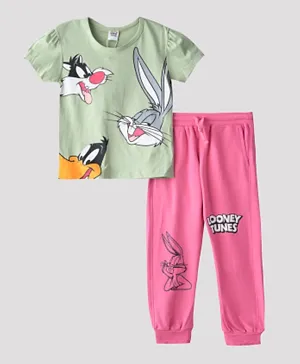Disney Looney Tunes  T-Shirt With Pajamas Set - Green