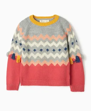 Zippy Kid Zig Zag Line Sweater - Multicolor