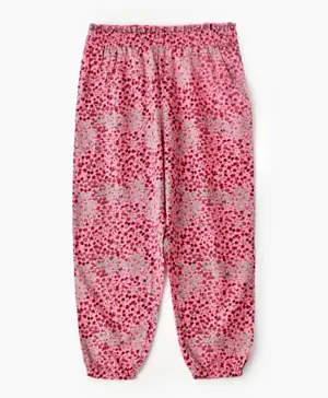 Jelliene All Over Printed Lounge Pants - Pink