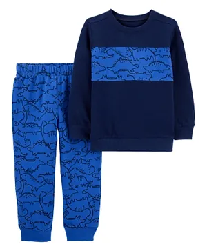 Carter's 2 Piece French Terry Tee & Jogger Set - Blue