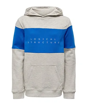 Only Kids Logical Structure Printed Hoodie - Multicolor
