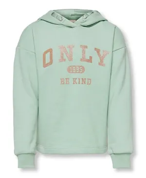 Only Kids Logo Graphic Hoodie - Frosty Green