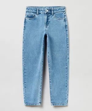 OVS Front & Back Pockets Jeans - Light Blue