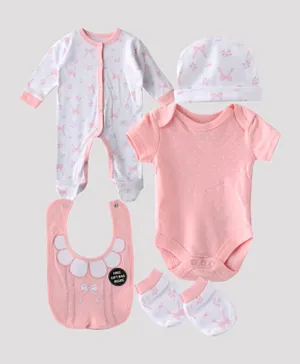Rock A Bye Baby 5 Piece Gift Set - Pink