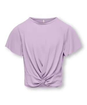 Only Kids Orchid Bloom Ribbed Neckline Top - Purple