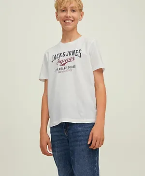 Jack & Jones Junior Superior Round Neck T-shirt - White