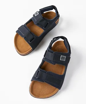 Zippy Velcro Closure Sandals - Dark Blue