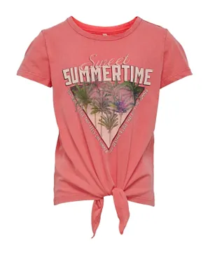 Only Kids Summer Time T-Shirt - Calypso Coral