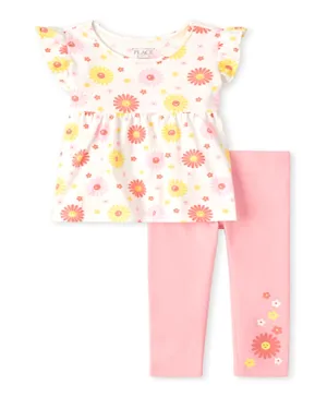 The Children's Place Floral Top with Pants Set - Multicolor