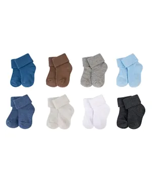 Hudson Childrenswear 8-Pack Terry Socks Set - Multicolor