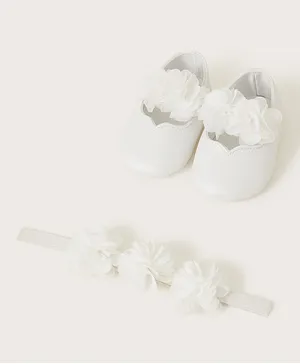 Monsoon Children Corsage Booties - Ivory