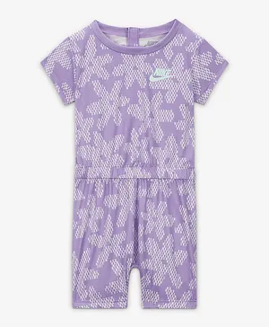 Nike Crew Neck Daisy Romper - Violet Shock