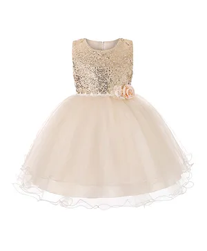 DDaniela Princess Party Embellished Dress - Champagne
