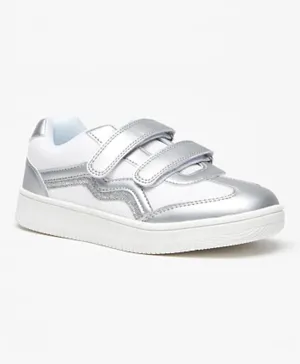 Flora Bella by ShoeExpress  Textured Sneakers - Silver