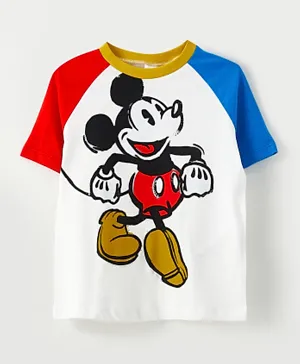 LC Waikiki Crew Neck Mickey Mouse T-Shirt - White