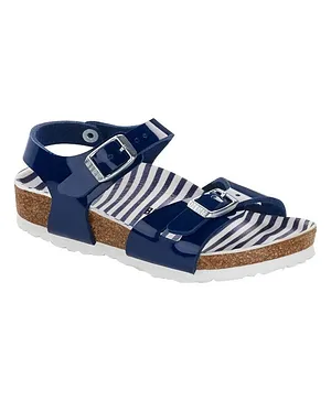 Birkenstock Rio Kids EVA Nautical Stripes Sandals - Navy