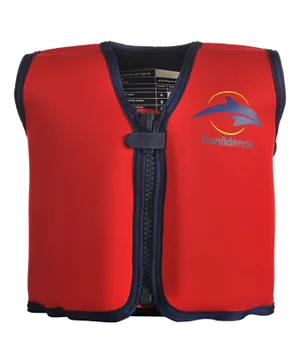 Konfidence Removable Float Swimwear Jacket - Red
