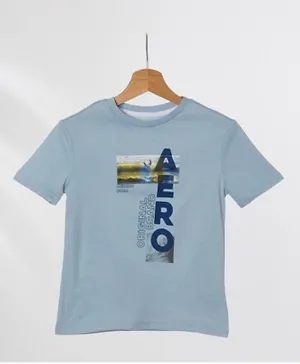 Aeropostale Surf Linticular T-Shirt - Blue