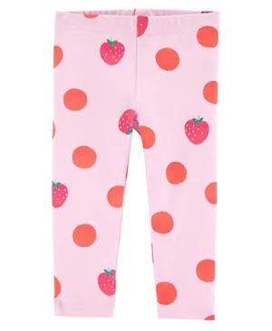 Carter's Strawberry Capri Leggings - Pink