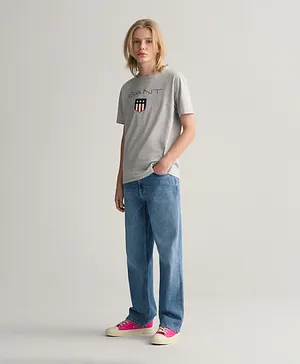 Gant Shield Melange T-Shirt - Grey