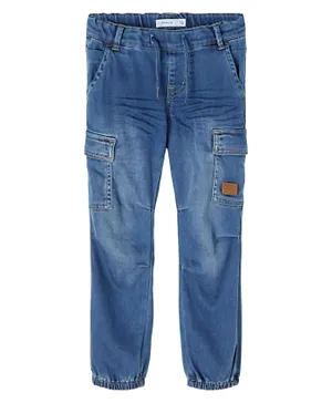 Name It Regular Fit Cargo Jeans - Medium Blue