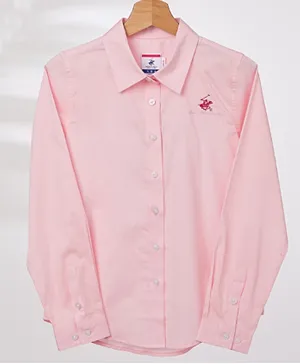 Beverly Hills Polo Club Logo Embroidered Shirt - Pink