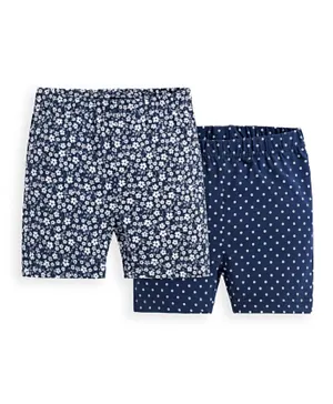 JoJo Maman Bebe 2 Pack Floral Shorts - Navy