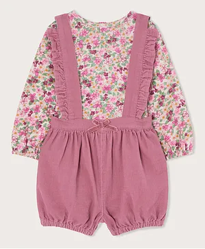 Monsoon Children Ditsy Floral Top & Suspender Shorts Set - Multicolor