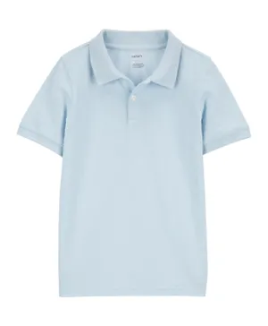 Carter's Ribbed Collar Polo Shirt - Blue