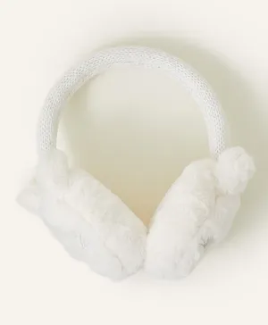 Monsoon Children Fluffy Bunny Earmuffs - Ivory