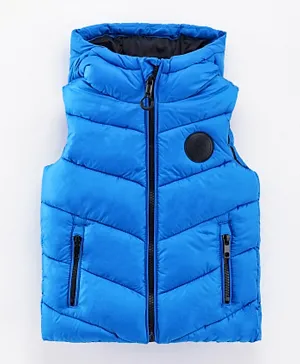 Minoti Puffer Hooded Vest Jacket - Royal Blue