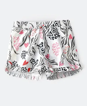 Jelliene Printed Knitted Shorts - Multicolor