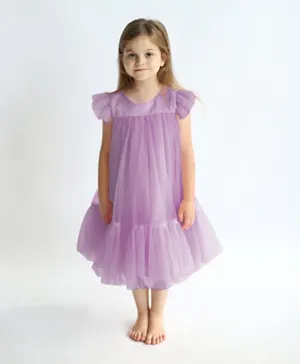 DDaniela Pleated Party Dress - Lavender